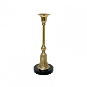 CANDELABRO ALLU/MARMO D10,5 H32CM -nero