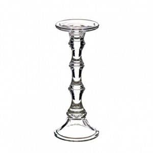 GLASS CANDLE HOLDER D12 H30 CM