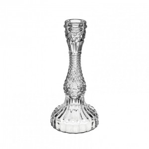 GLASS CANDLESTICK D10 H21 CM