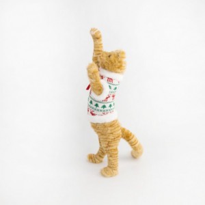 GATTO IN PIEDI 15X19 H57CM -brown