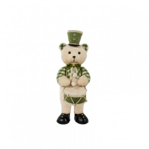 ORSO IN PIEDI 16X22 H45 CM - green