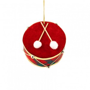 TAMBURO DA APPENDERE D12 H8 CM - red