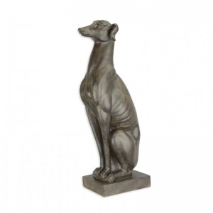 CANE LEVRIERO SEDUTO RESINA H55,5 CM