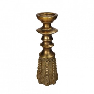 CANDELABRO NAPPA RES. 12X12XH38cm-gold