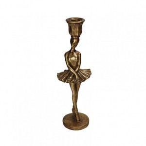 CANDELABRO BALLERINA RES. 9X8XH29cm-gold