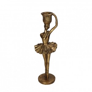 CANDELABRO BALLERINA RES. 9X9XH28,5cm-go