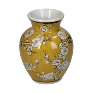 VASO PORCELLANA 8X8X11,5cm - yellow