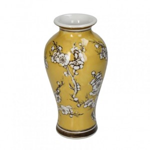 VASO PORCELLANA 9X9X18cm - yellow