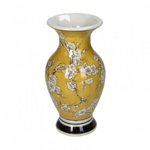 VASO PORCELLANA 10,5X10,5X20cm - yellow