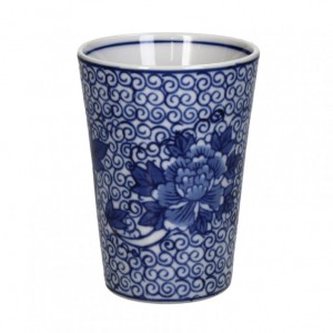 VASO PORCELLANA 8X8X11cm - blue