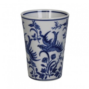VASO PORCELLANA 8X8X11cm - blue