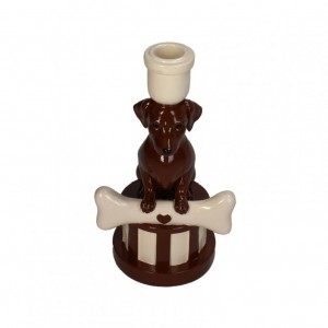 CANDELABRO BASSOTTO RES. 12X11 H22-marro