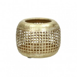 CANDLE HOLDER MET.ORO 9,5X9,5X7,5CM