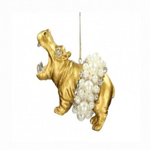 IPPOPOTAMO POLIRES.ORO D'APP H9,5CM