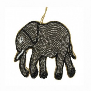 ELEFANTE C/PERLINE D'APP H10CM