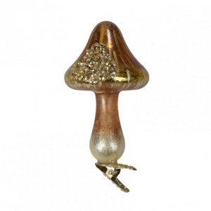 FUNGO VETRO CON CLIPS H10 cm - brown