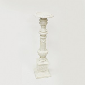 CANDELABRO IRON H70 base17x17cm - white