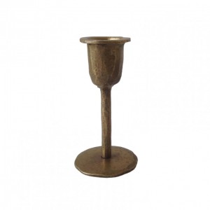 CANDELABRO FERRO D6 H10,5 -brass antique