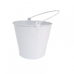 SECCHIELLO LATTA D16 H15 cm-bianco
