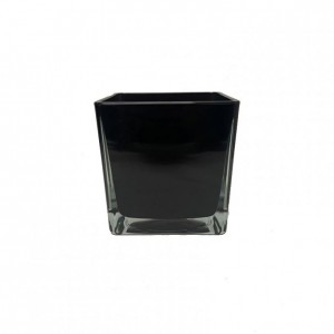 CUBO VETRO 14X14CM BASIC - nero