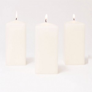 CANDLE BOX 4 PCS MM 200X80X80 -white