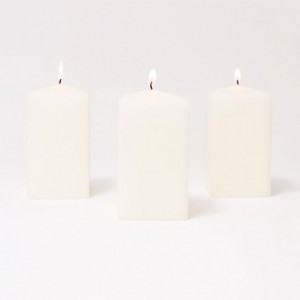 CANDLE BOX 4 PCS MM 150X80X80 -white