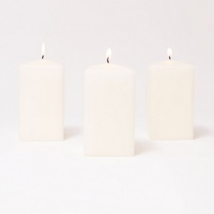 CANDLE BOX 4 PCS MM 100X80X80-wool