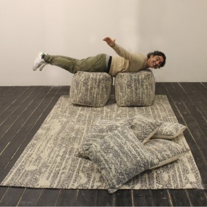 RUG 160X230CM - gray / white