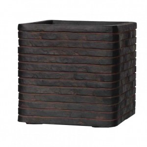 VASO ROW cemento 41X41X41cm - brown