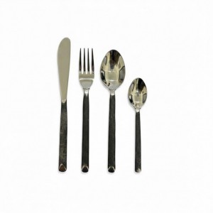 POSATE S/4PZ acciao brunite-argento