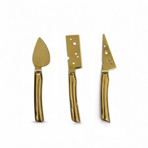 POSATE S/3PZ acciaio formaggio -oro