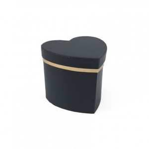 SCATOLA CUORE CARTONE 9X8,5XH8cm-nero