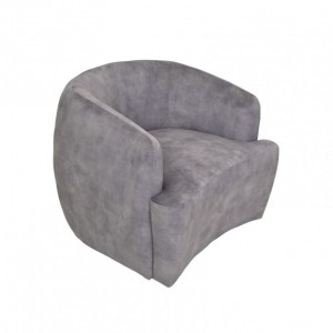 POLTRONA GIREVOLE VELLUTO 80x77x71- grey