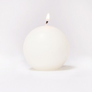 CANDELA SFERA MM150 -bianco