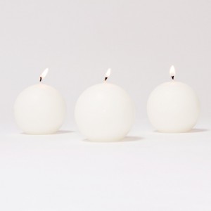 CANDELE SFERA mm100 pz6 -bianco