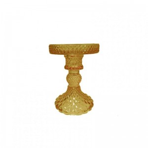 CANDELABRO VETRO D8,8 H11,8 - ambra