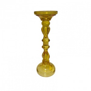 CANDELABRO VETRO D10 H34 - ambra