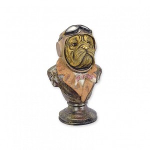 BUSTO BULLDOG RESINA 21X18 H35