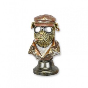 BUSTO BULLDOG RESINA C/SIGARO 20X20 H36