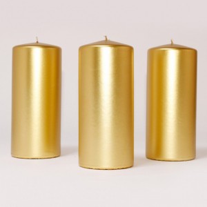 BOX CANDLES MM200X100 PZ 6 gold
