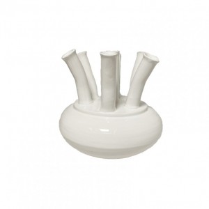 TULIPANIERA CIPOLLA TERR D24 H23 -bianco