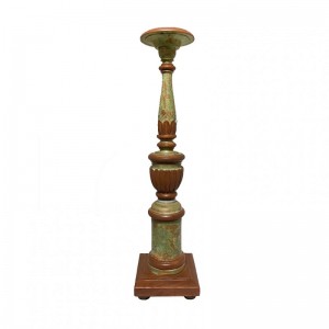 CANDELABRO LEGNO 13X13 H52,5 cm