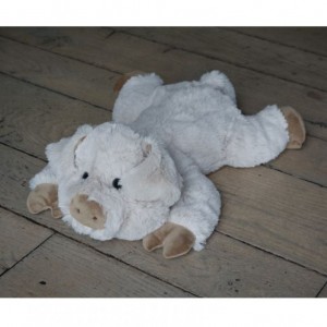 MAIALE peluche SDRAIATO 40cm - white