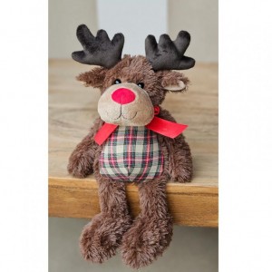 ALCE PELUCHE fiocco rosso H35