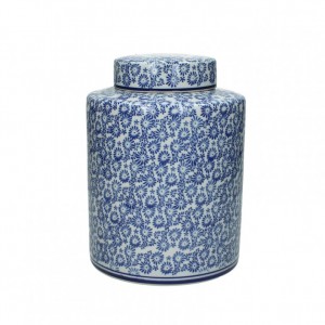 VASO PORCELLANA 16,5X16,5XH24cm - blue