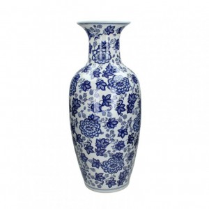 VASO PORCELLANA D27 H61cm - blue