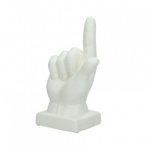 WHITE PORCELAIN HAND 12.5X9XH19.5CM