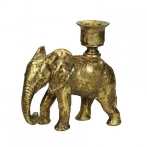 CANDELABRO ELEFANTE RES.14X6 H15 - gold