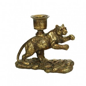 CANDELABRO TIGRE POLIRES.ORO 15X7 H14 CM