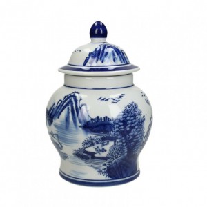 VASO PORCELLANA 14,50X14,5XH19CM - blue